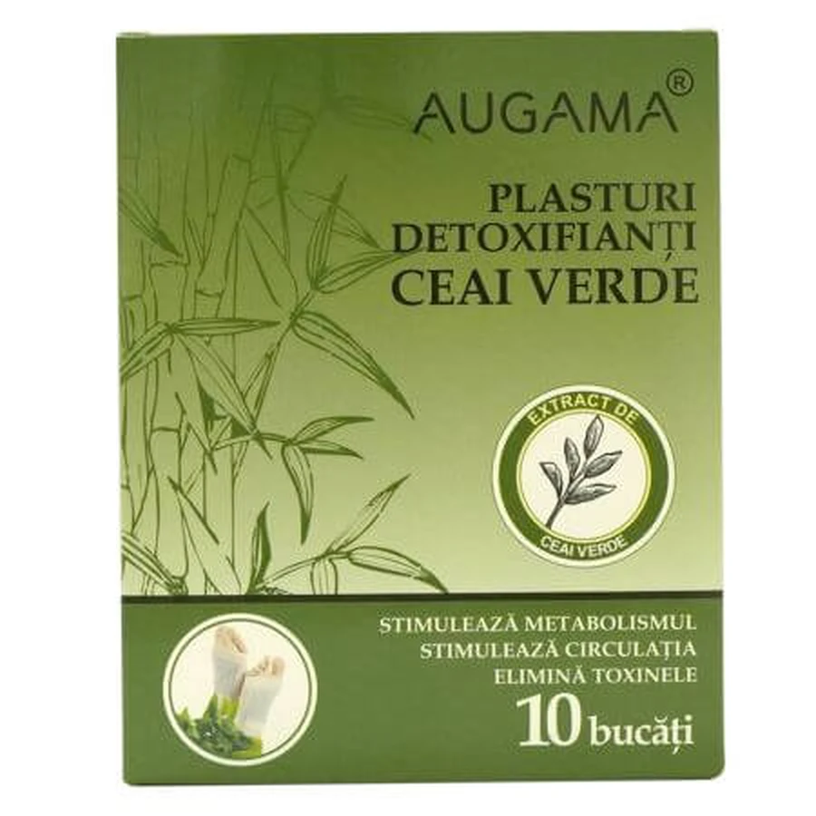 Augama Grüner Tee Entgiftungspflaster, 10x12 cm, 10 Stück, Henan Kangdi Medical