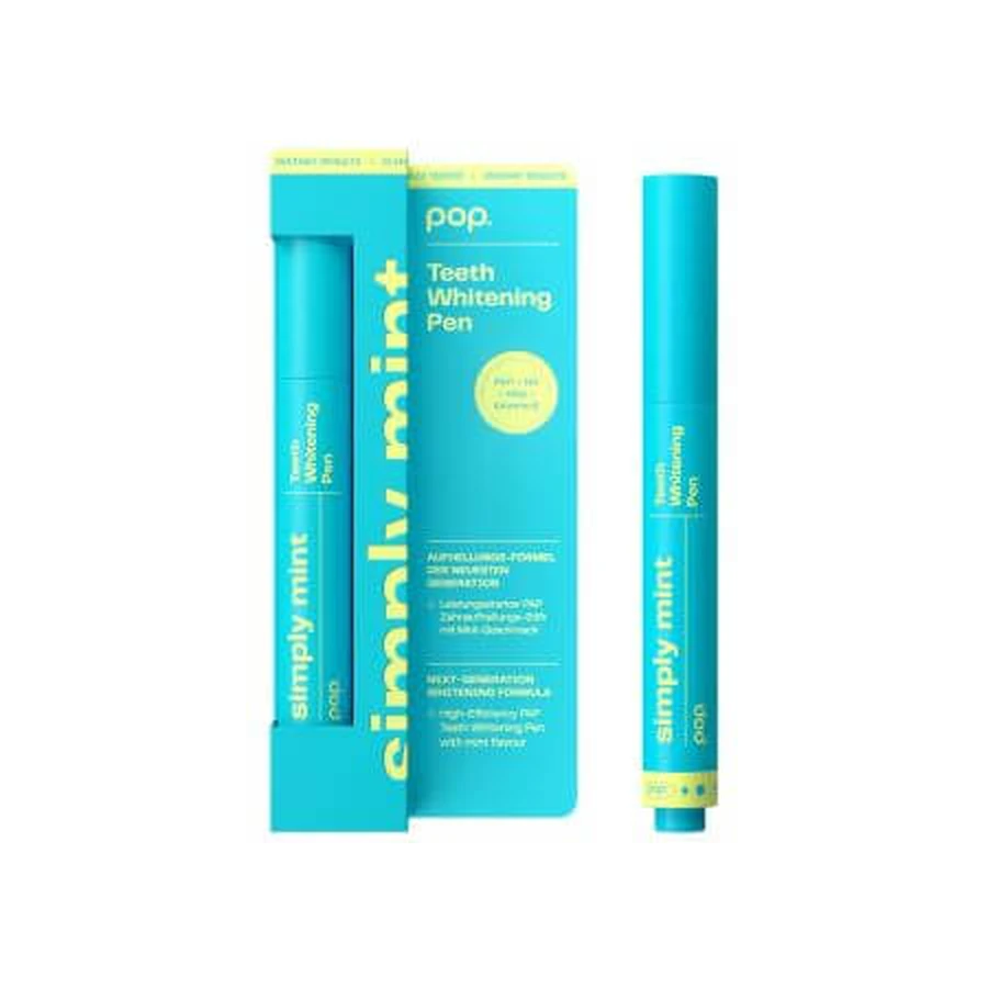 Teeth Whitening Pen, Pop Teeth Whitening Pen Simply Mint, 4 ml, Smilepen Pop
