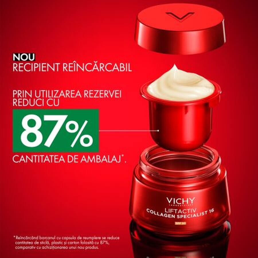Vichy Liftactiv Collagen Specialist 16 Crème de jour anti-rides SPF 50, 50 ml, Vichy