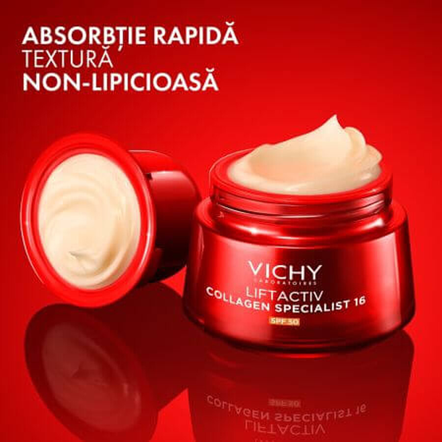 Vichy Liftactiv Collagen Specialist 16 Crème de jour anti-rides SPF 50, 50 ml, Vichy
