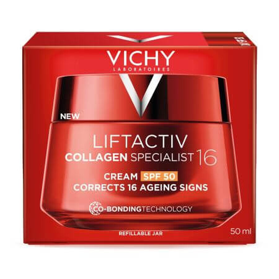 Crème de jour anti-rides avec SPF 50 Liftactiv Collagen Specialist 16, 50 ml, Vichy
