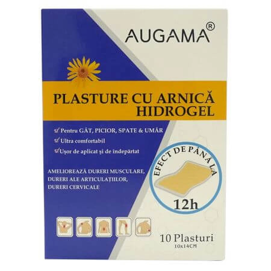 Augama-Pflaster mit Arnika und Hydrogel, 10x14 cm, 10 Stück, Henan Kangdi Medical