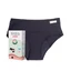 Slips menstruales reutilizables, color negro, talla XL, 1 pieza, FemiEko