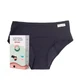 Slips menstruales reutilizables, color negro, talla XL, 1 pieza, FemiEko