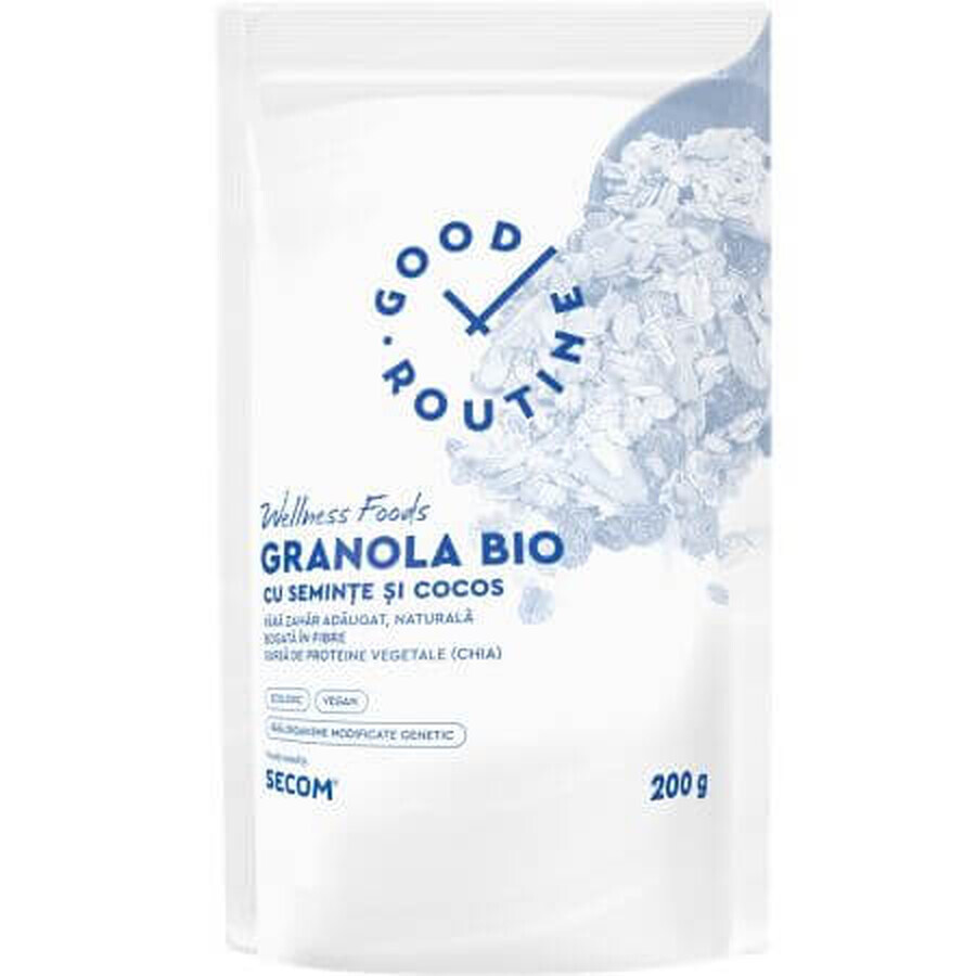 Granola ecológica con semillas y coco Buena Rutina, 200 g, Secom