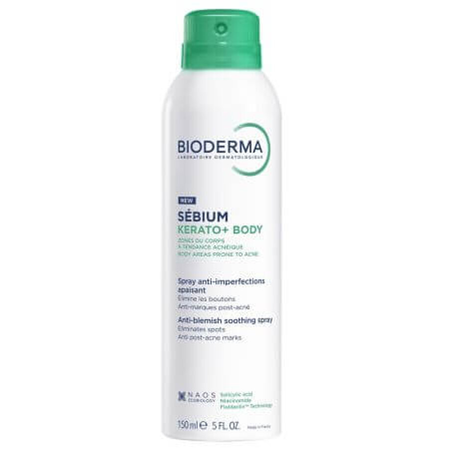 Soothing anti-blemish body spray Sebium Kerato+ Body, 150 ml, Bioderma