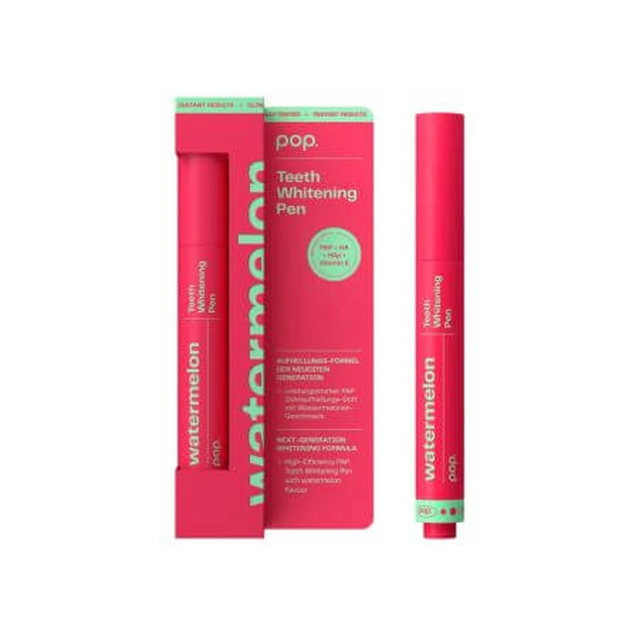 Tanden Bleken Pen, Pop Tanden Bleken Pen Watermeloen, 4 ml, Smilepen Pop