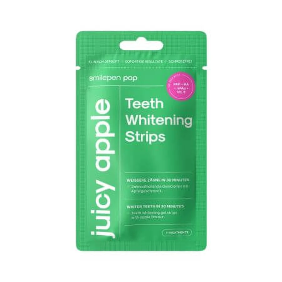 Teeth whitening strips, Pop Juicy Apple, 7x2 pieces, Smilepen Pop