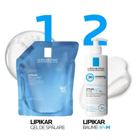 Livre Gel douche apaisant et protecteur pour peaux sensibles Lipikar, 400 ml, La Roche-Posay