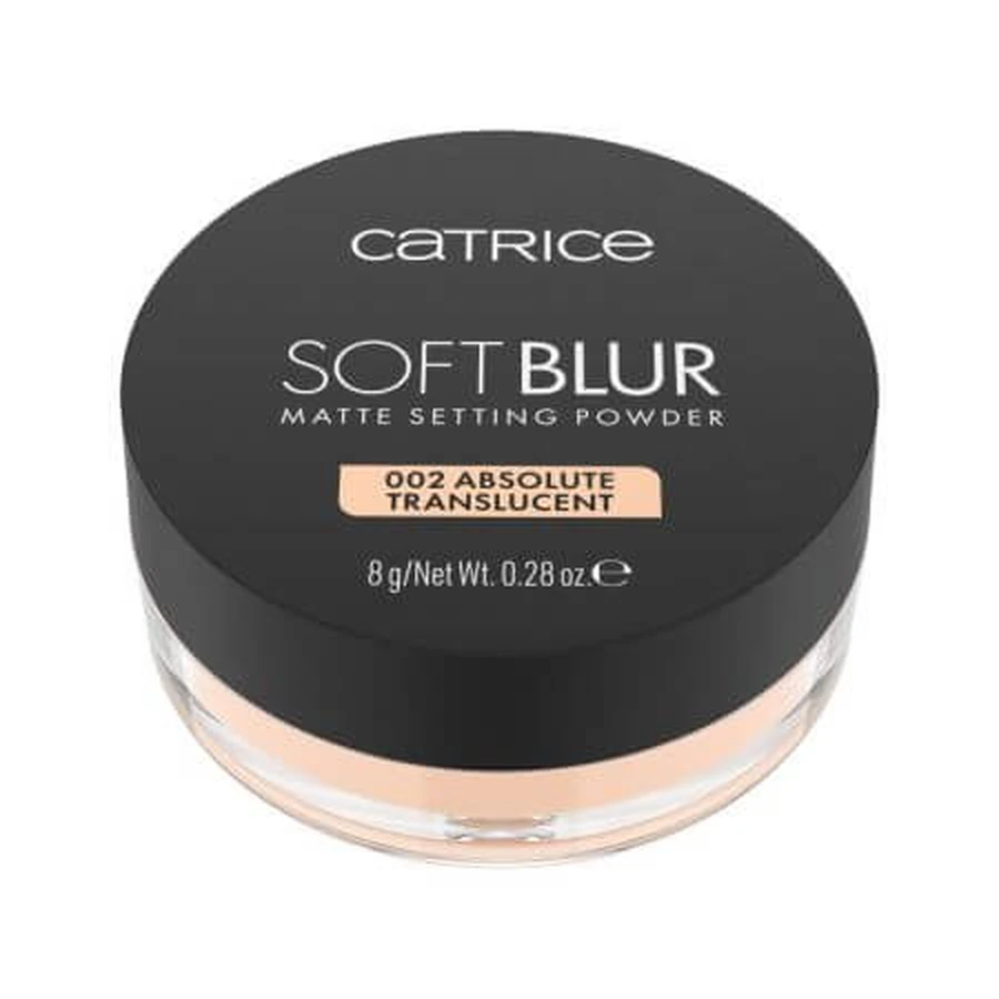 Matte Setting Powder, 002 Absolute Translucent, Soft Blur Matte Setting Powder, 8 g, Catrice