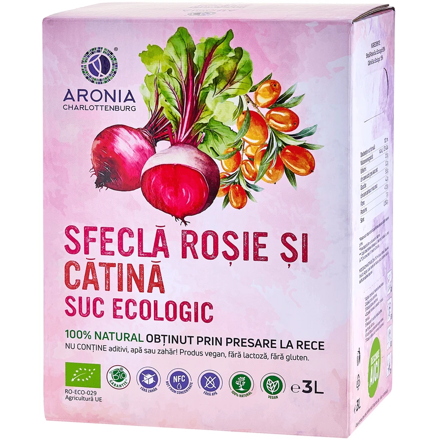 100% Natural and Organic Beetroot and Sea Buckthorn Juice per 3 liters