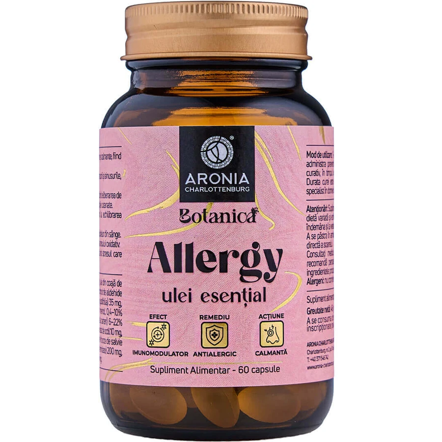 Essentiële olie Allergie - capsules met 6 essentiële oliën die allergiesymptomen verlichten en een gemakkelijke ademhaling ondersteunen | Botanica