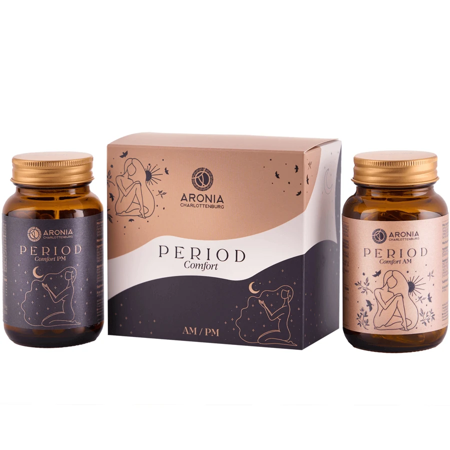Period Comfort AM & PM - 2 natuurlijke supplementen die ongemakken tijdens de menstruatie verminderen en de hormoonbalans dag en nacht ondersteunen