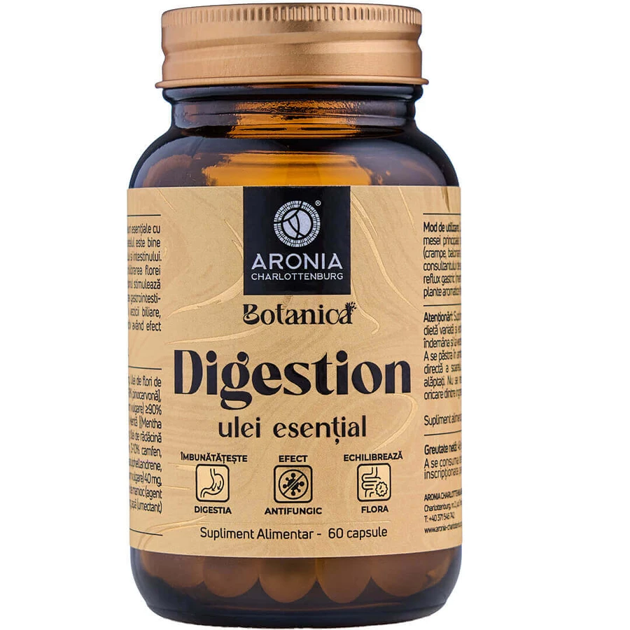 Essential Oil Digestion - capsules with 6 essential oils that support digestion, intestinal flora and comfort after meals | Botanica