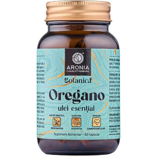 Essentiële olie van wilde oregano - 60 capsules met voordelen voor de luchtwegen, de spijsvertering en het cardiovasculaire systeem | Botanica