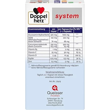 Glucozamine 1000 + Kurkuma 60 Kapseln, Doppelherz