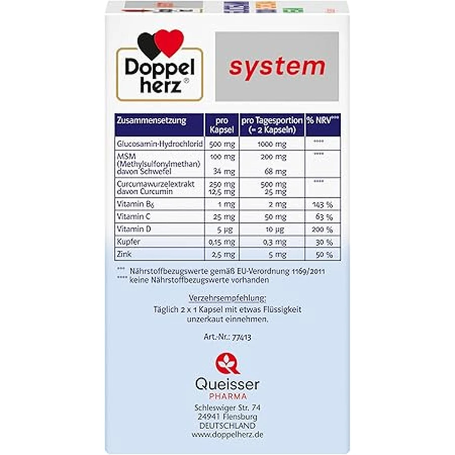 Glucozamine 1000 + Kurkuma 60 Kapseln, Doppelherz