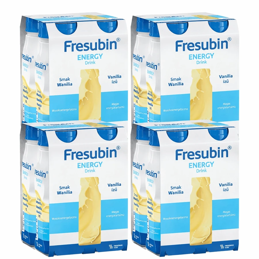 Fresubin Energy Bebida energética con sabor a vainilla, 16x200 ml, Fresenius Kabi
