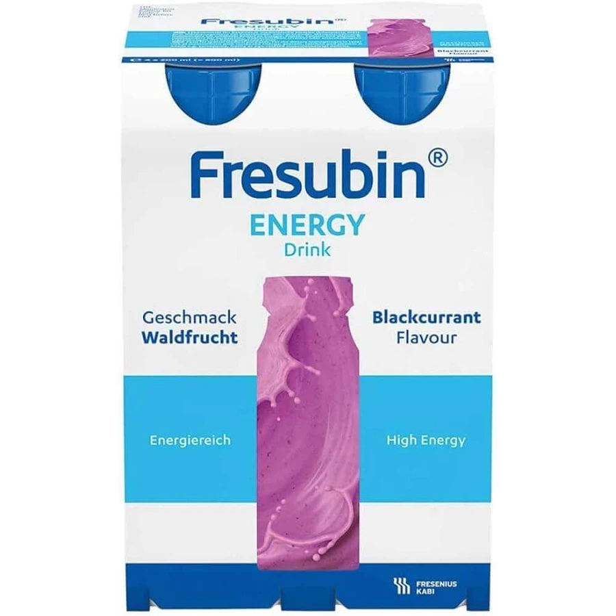 Fresubin Energy, 16 x 200 ml - cu aromă de coacăze negre, Fresenius Kabi