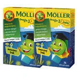 Omega-3 gummy fish with fruit armomǎ, 2x36 of jellies, Möller's