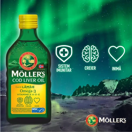 Möller's Omega 3 levertraan met citroensmaak, 3x250 ml