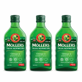 Aliment diététique norvégien de Moller, plus de 3 ans, arôme naturel, 3x250 ml