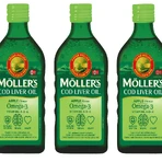Möller's Omega-3 Levertraan, appelsmaak, 3x250 ml
