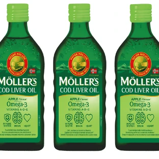 Fischöl, ab 3 Jahren, Apfelgeschmack, 3x250 ml, Möller's