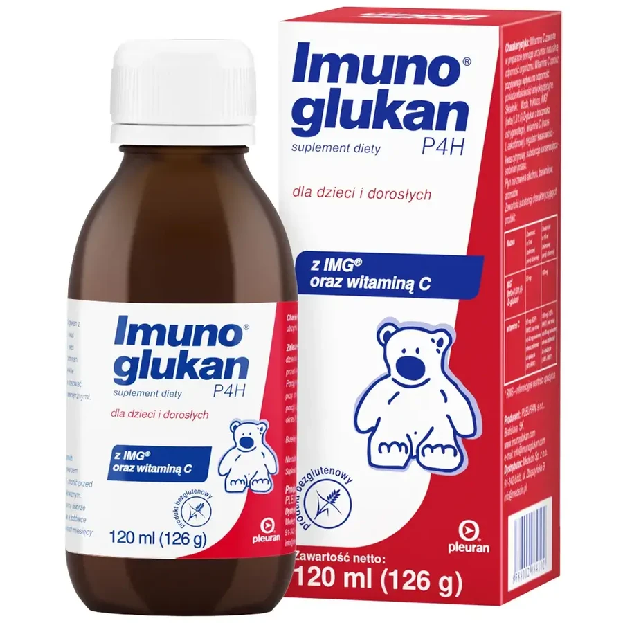 Imunoglukan P4H, siroop voor kinderen en volwassenen, 3x120 ml