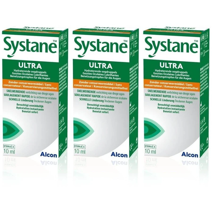 Systane Gotas Oculares Ultrahidratantes, 3x10 ml, Alcon