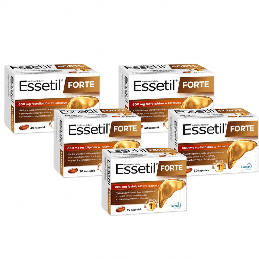 Essetil Forte 600 mg, 5 x 30 capsules, Farmak International 