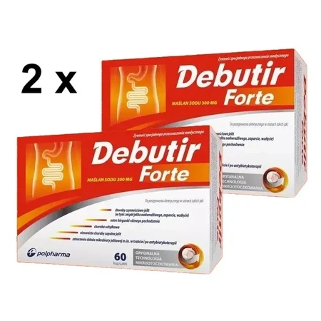 Debutir Forte, 2 x 60 capsules, Polpharma