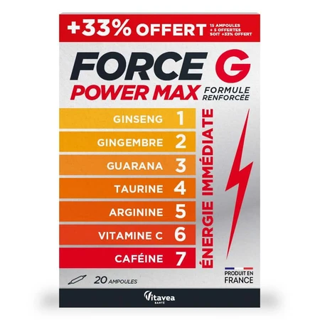 Vitavea Santé Force G Power Max Instant Energy 20 Fläschchen