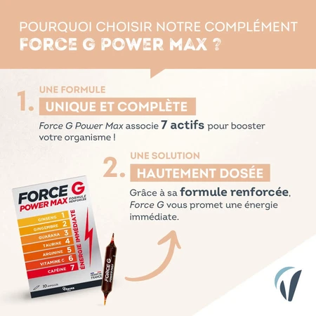 Vitavea Santé Force G Power Max Instant Energy 20 Fläschchen
