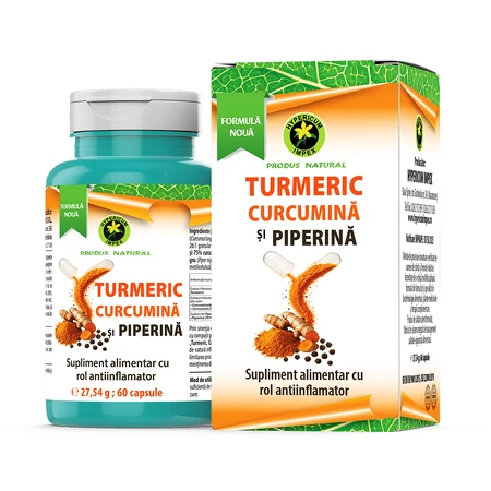Turmeric, Curcumin and Piperine Capsules, 60 capsules