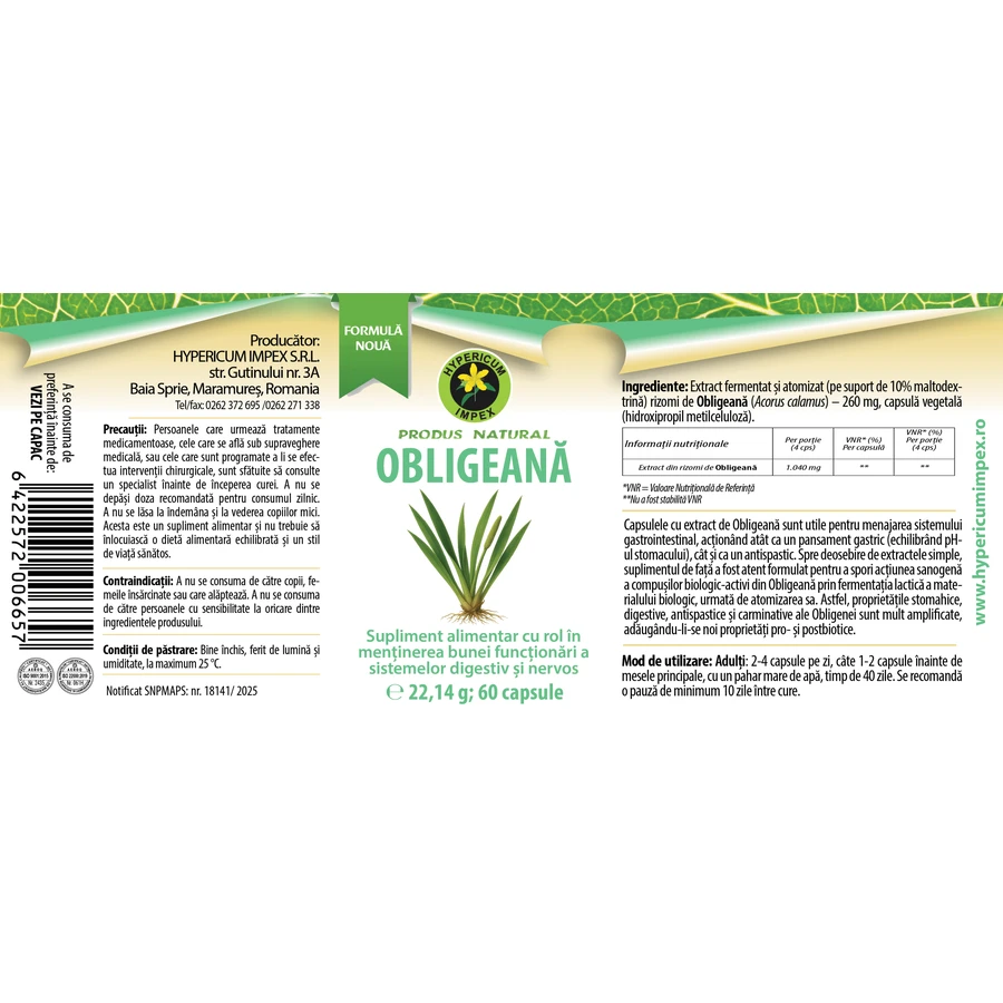 Obligeana capsules, 60 capsules