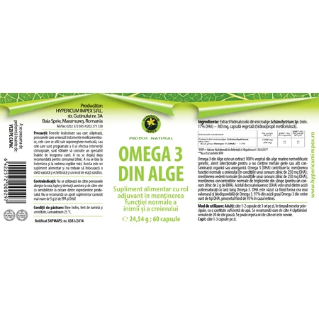 Omega 3 capsules van algen, 60 capsules