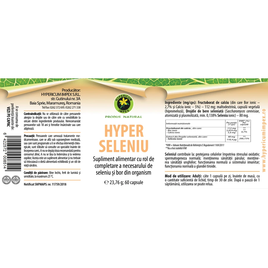 Hyper Selenium Capsules, 60 capsules
