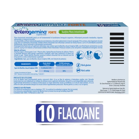 Enterogermina Forte, 3 x 10 vials x 5 ml oral suspension, Sanofi