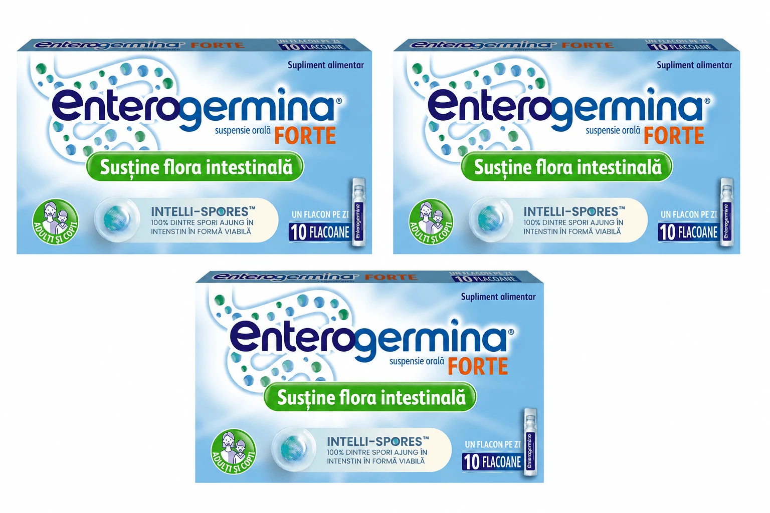 Enterogermina Forte, 3 x 10 vials x 5 ml oral suspension, Sanofi