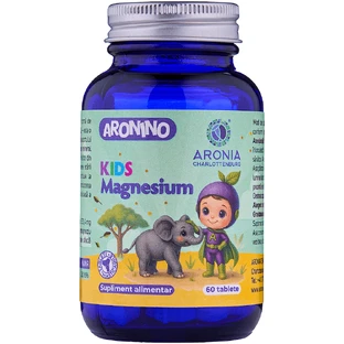 Aronino Kids Magnesium - 60 chewable tablets to support children's energy, muscles and bones