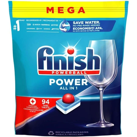 Pastillas lavavajillas Finish Powerball All in 1 Max 94 uds.