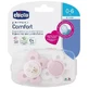 Chicco Physio Comfort Silicone Soother Bunny/Buds 0-6m 2 pcs