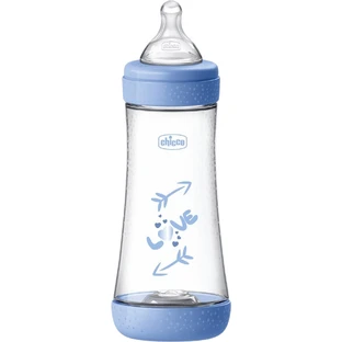 Chicco Biberón Perfect5 silicona, azul 300 ml
