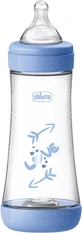 Chicco Babyfles Perfect5 silicone, blauw 300 ml