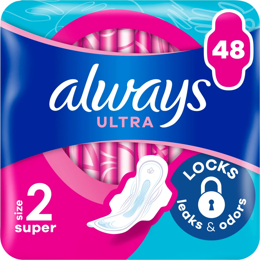 Compresas higiénicas Always Ultra Super (talla 2) con alas 48 unidades