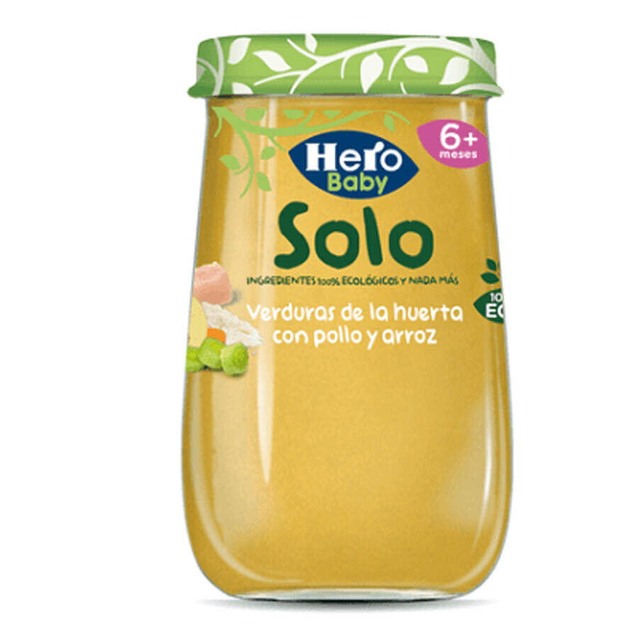 Winkel op Biologische groentepuree met kip en rijst Solo, +6 maanden, 190 g, Hero Baby Biologische groentepuree met kip en rijst Solo, +6 maanden, 190 g, Hero Baby