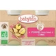 Puré ecológico de manzana y membrillo, +4 meses, 2x 130g, BabyBio