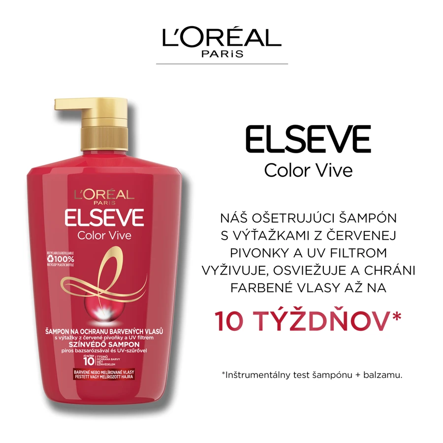 L'Oréal Paris Elseve Elseve Color Vive Shampooing, 1000 ml