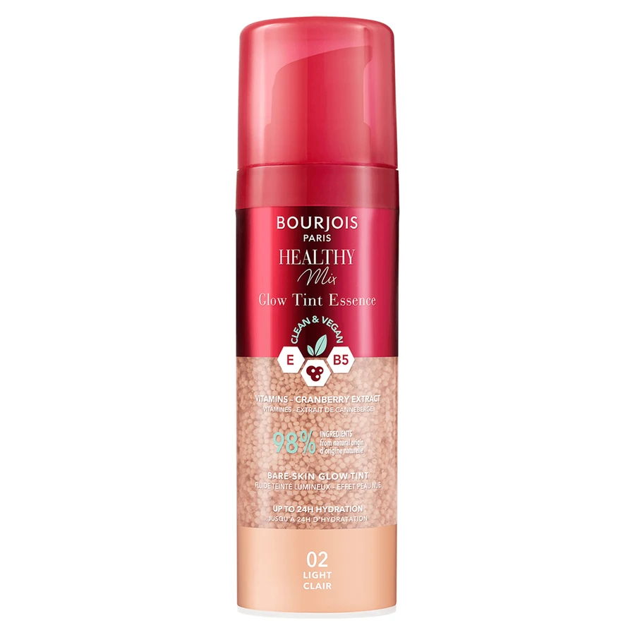 Bourjois Healthy Mix Glow Tint Essence, esencia hidratante para unificar el tono de la piel, 02 light clair, 30 ml